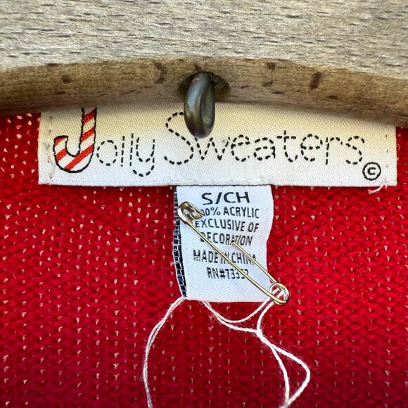 Y2K Jolly Sweaters Ugly Christmas Cardigan Gingerbread Man Scene SMALL - Picture 3 of 8